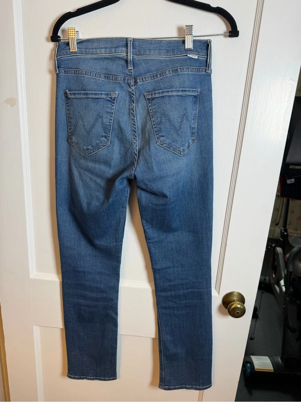 Mother Women's Mid Rise Dazzler Ankle Jeans Blue Stretch 5-Pocket Solid Size 26
